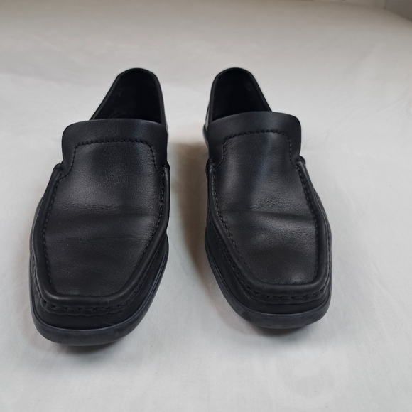 Gucci Women's Black Leather Slip On Driving Loafers 117702 Size 8B - Picture 1 of 14
